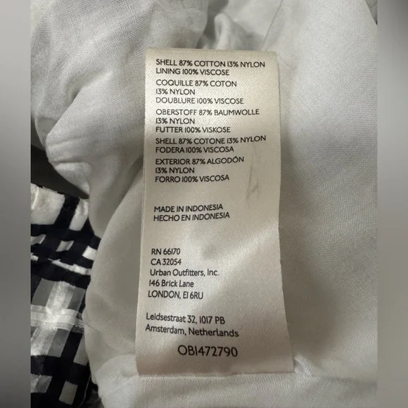 Maeve By Anthropologie Size 14 Plaid Mini Shirt Dress Sleeveless Garden Party - Picture 5 of 6